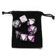 7Pcs Purple Gemini Acrylic Polyhedral Dice For Dungeons Dragons RPG RPG With Bag