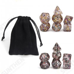 7pcs Polyhedral Dice for Dungeons and Dragons Party Game Toy With Bag 7pcs Polyhedral Dice for Dungeons and Dragons Party Game Toy With Bag