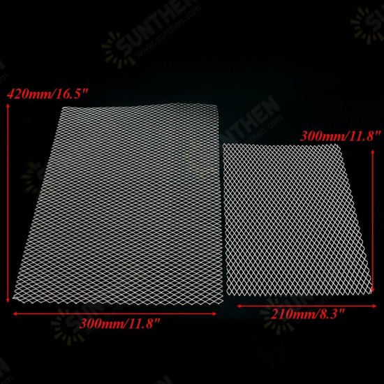 A5 A4 Size Aluminum Mesh Sheets Diamond Mesh Expandable Metal Raised Craft Plates