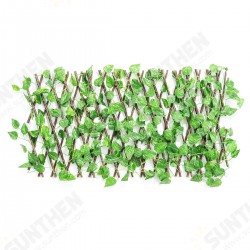 Retractable Artificial Fence Hedge Grass Leaf Flower Panel Mat Garden Decor Retractable Artificial Fence Hedge Grass Leaf Flower Panel Mat Garden Decor