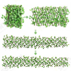 Retractable Artificial Fence Hedge Grass Leaf Flower Panel Mat Garden Decor Retractable Artificial Fence Hedge Grass Leaf Flower Panel Mat Garden Decor