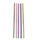 Set of 10 Multi-Color Stainless Steel Straws Drinking Tumblers Cold Beverage Cup Straw w/ Brush