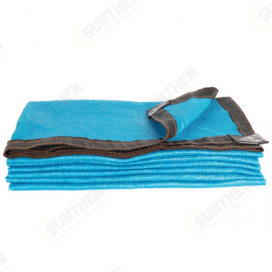 Shade Net Blue Encryption Sun Protection Net Heat Insulation Net Shading Cloth Swimming Pool Playground Kindergarten Sun Net