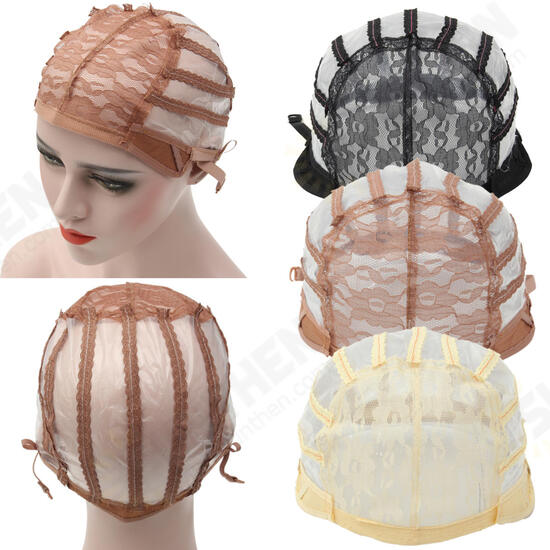 Wig Cap Making Elastic Breathable Lace Mesh Net Weaving Cap Adjustable Head Cap