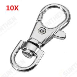 10Pcs 38mm Silver Zinc Alloy Swivel Lobster Claw Clasp Snap Hook with 8mm Round Ring 10Pcs 38mm Silver Zinc Alloy Swivel Lobster Claw Clasp Snap Hook with 8mm Round Ring