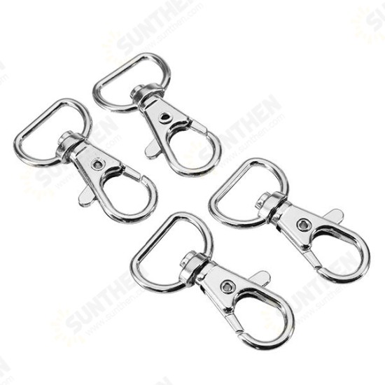 10Pcs 40mm Silver Zinc Alloy Swivel Lobster Claw Clasp Snap Hook with 16mm D Ring