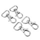 10Pcs 40mm Silver Zinc Alloy Swivel Lobster Claw Clasp Snap Hook with 16mm D Ring