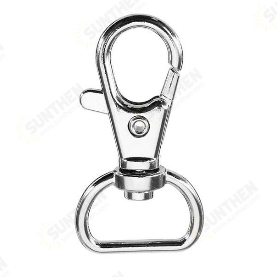 10Pcs 40mm Silver Zinc Alloy Swivel Lobster Claw Clasp Snap Hook with 16mm D Ring