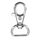 10Pcs 40mm Silver Zinc Alloy Swivel Lobster Claw Clasp Snap Hook with 16mm D Ring