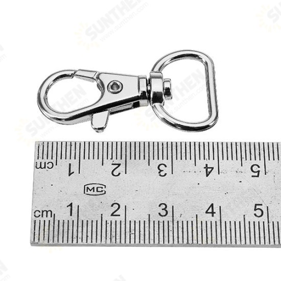 10Pcs 40mm Silver Zinc Alloy Swivel Lobster Claw Clasp Snap Hook with 16mm D Ring