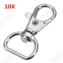 10Pcs 40mm Silver Zinc Alloy Swivel Lobster Claw Clasp Snap Hook with 16mm D Ring 10Pcs 40mm Silver Zinc Alloy Swivel Lobster Claw Clasp Snap Hook with 16mm D Ring