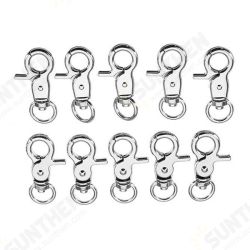 10Pcs 45mm Silver Zinc Alloy Swivel Lobster Claw Clasp Snap Hook with 11mm Round Ring 10Pcs 45mm Silver Zinc Alloy Swivel Lobster Claw Clasp Snap Hook with 11mm Round Ring