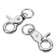 10Pcs 45mm Silver Zinc Alloy Swivel Lobster Claw Clasp Snap Hook with 11mm Round Ring