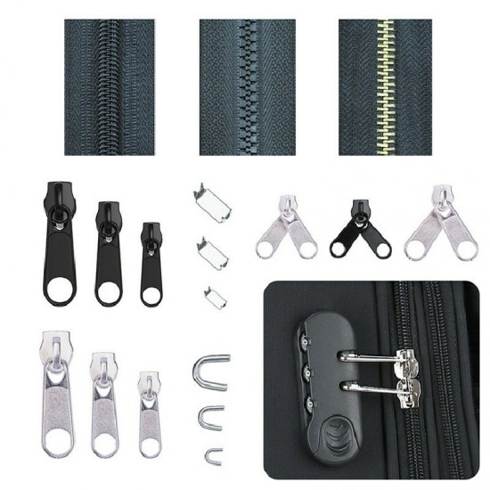 197Pcs Zipper Repair Kit Zipper Replacement Zipper Pull Rescue Kit with Zipper Install Pliers Tool and Zipper Extension Pulls