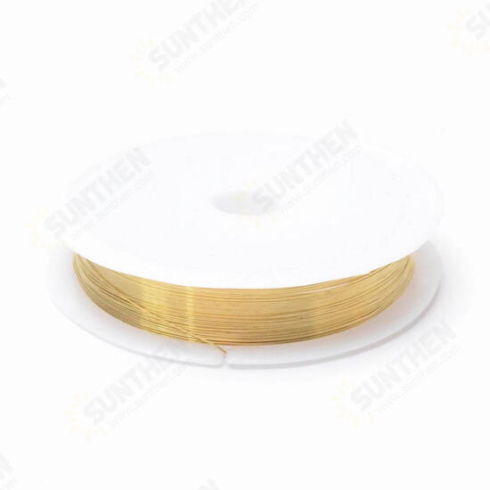 2-1.0mm Craft Beading Wire Gold Copper Wire For Bracelet Necklace Jewelry DIY Accessories