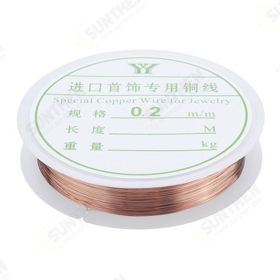 2-1.0mm Craft Beading Wire Red Copper Wire For Bracelet Necklace Jewelry DIY Accessories