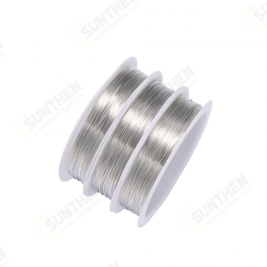 2-1.0mm Craft Beading Wire Silver Copper Wire For Bracelet Necklace Jewelry DIY Accessories