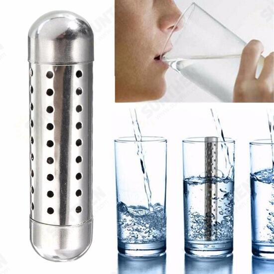 2x7.5cm Stainless Steel Water Purifier Alkaline Ionizer Stick Raise PH Structured Water