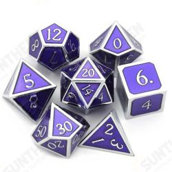 7Pcs/Set Alloy Metal Dice Set Playing Games Poker Card Dungeons Dragons Party Board Game Toy 7Pcs/Set Alloy Metal Dice Set Playing Games Poker Card Dungeons Dragons Party Board Game Toy