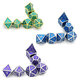 7Pcs/Set Alloy Metal Dice Set Playing Games Poker Card Dungeons Dragons Party Board Game Toy