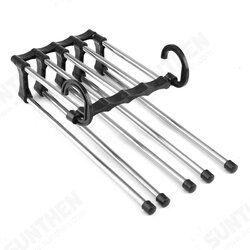 New 5in1 Adjustable Closet Organizer Space-Saver Trousers Pants Rack Hanger Hook New 5in1 Adjustable Closet Organizer Space-Saver Trousers Pants Rack Hanger Hook