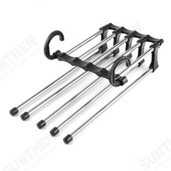 New 5in1 Adjustable Closet Organizer Space-Saver Trousers Pants Rack Hanger Hook New 5in1 Adjustable Closet Organizer Space-Saver Trousers Pants Rack Hanger Hook