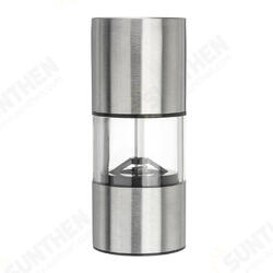 Stainless Steel Glass Salt & Pepper Mill Spice Grinder Adjustable Cooking Stainless Steel Glass Salt & Pepper Mill Spice Grinder Adjustable Cooking