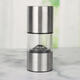 Stainless Steel Glass Salt & Pepper Mill Spice Grinder Adjustable Cooking