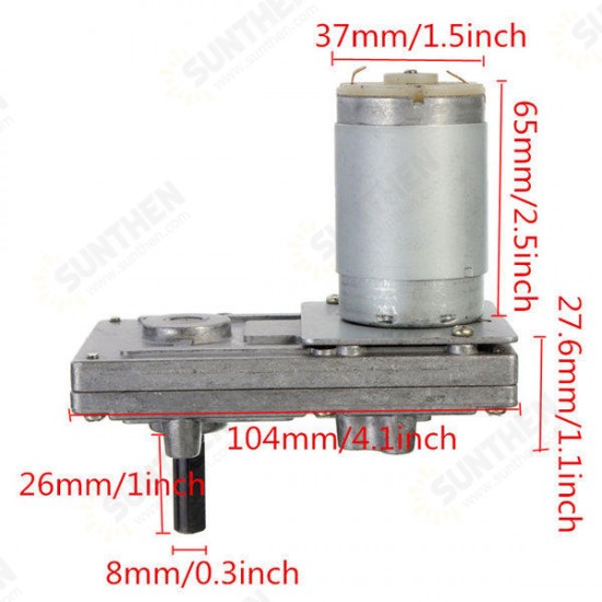 555 Metal Gear Motor 12V-24V DC Gear Motor