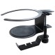 2-in-1 Headset Stand Cup Holder 360° Rotating PC Gaming Headphone Hanger Wall Hook Mount Headphone Organizer Desktop Accessories