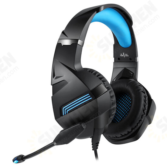 A2 Gaming Headset LED Noise Reduction Omnidirectional HD Microphone 40mm Unit 3.5mm Audio Plug+USB Line Control