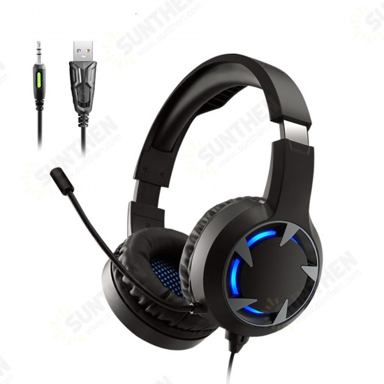 A9 Gamsing Headset Headphones Over-Ear Lightweight Headsets With Mic For PS4 PC Mobile Phone LED Light Headset Gamer