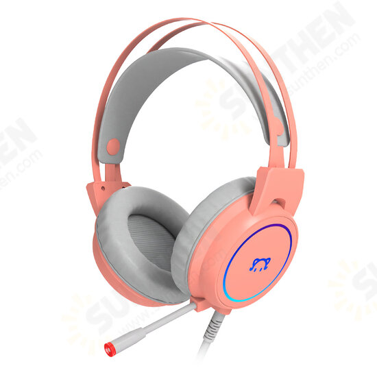 STH200 Gaming Headphone 7.1 Channel 50mm Driver USB Wired / 3.5mm Wired LED Light Gamer Headset with Mic for Computer PC PS3/4