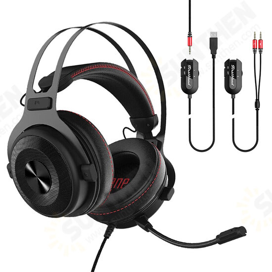 The One:1 Gaming Headset Over-Ear Headphone with 7.1 Surrond Sound 53mm Driver Soft Ear Pad Multifunction In-Line Control