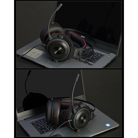 The One:1 Gaming Headset Over-Ear Headphone with 7.1 Surrond Sound 53mm Driver Soft Ear Pad Multifunction In-Line Control