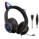 AKZ-023 Cat Ear Wired Headset USB 7.1 Channel Stereo Sound Head-mounted Luminous RGB Gaming Headphone with Sound Card Noise-canceling Microphone for PC AKZ-023 Cat Ear Wired Headset USB 7.1 Channel Stereo Sound Head-mounted Luminous RGB Gaming Headphone with Sound Card Noise-canceling Microphone for PC
