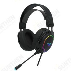 F606 Gaming Headset 3.5mm Wired 50mm Driver RGB Light Bass Stereo Surround Sound Lightweight Headset with Microphone for Computer Laptop PC Gamer F606 Gaming Headset 3.5mm Wired 50mm Driver RGB Light Bass Stereo Surround Sound Lightweight Headset with Microphone for Computer Laptop PC Gamer