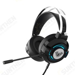 S602 Wired Gaming Headset Bass Stereo Earphones RGB Light Game Headphones Noise Cancelling with Mic for Desktop Computer PC S602 Wired Gaming Headset Bass Stereo Earphones RGB Light Game Headphones Noise Cancelling with Mic for Desktop Computer PC
