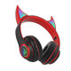 CR STN-29 Devil's Horn Headset Wireless BT5.0 HIFI Stereo Sound IPX5 Noise-Canceling Colorful RGB Backlit Over-Ear Headphone with Built-in Speaker