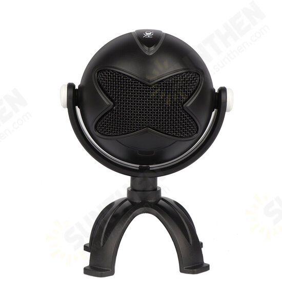 ME7 Alien Ball-shape Condenser Microphone USB Wired Supercardioid-directional Sound Recording Vocal Microphone Gaming Mic for Computer PC Laptop