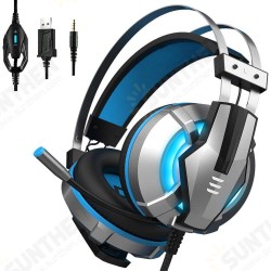 E800 Wired Gaming Headphone Over Ear Gaming Headset Blue Yellow Soft Earpads Headphones With Rotate Mic LED Light For PC Gamers E800 Wired Gaming Headphone Over Ear Gaming Headset Blue Yellow Soft Earpads Headphones With Rotate Mic LED Light For PC Gamers