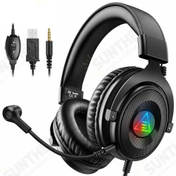 E900DL Gaming Headset Gamer 3.5mm Stereo Wired Gaming Headphones with Noise Cancelling Microphone RGB Light for PC/PS5/Xbox E900DL Gaming Headset Gamer 3.5mm Stereo Wired Gaming Headphones with Noise Cancelling Microphone RGB Light for PC/PS5/Xbox