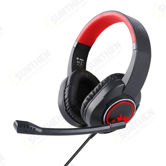 T8 Gaming Headset 3.5mm Wired Headphone with Microphone Noise Cancelling LED Light for PS4 for Xbox One for PC