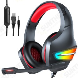 J6 Gaming Headset 50mm Driver Unit RGB Light Noise Reduction Mic 3.5mm USB Port for PS4 PC Xbox One Switch Smartphone J6 Gaming Headset 50mm Driver Unit RGB Light Noise Reduction Mic 3.5mm USB Port for PS4 PC Xbox One Switch Smartphone