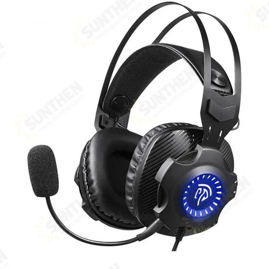 VIP003S Gaming Headset with Automatic Cycling RGB LED lights Noise Cancelling Mic for PS4 Switch PC Laptop Tablets Phone