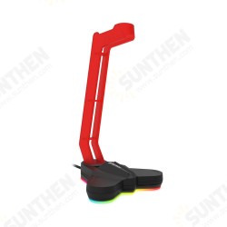 AC3001S RGB Light-emitting Headphone Stand Headset Hook Holder Display Rack Storage Tools Anti-slip Aggravating Base