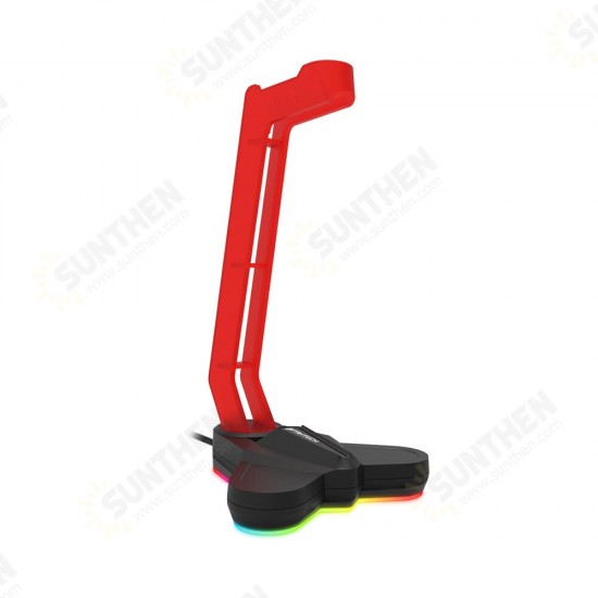 AC3001S RGB Light-emitting Headphone Stand Headset Hook Holder Display Rack Storage Tools Anti-slip Aggravating Base