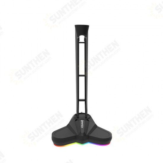 AC3001S RGB Light-emitting Headphone Stand Headset Hook Holder Display Rack Storage Tools Anti-slip Aggravating Base