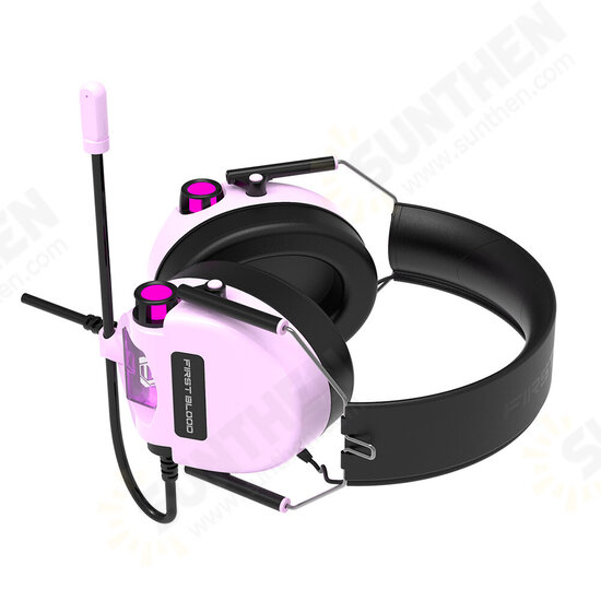 H10 Gaming Headset Foldable Headphone with Virtual 7.1 One-way Noise Reduction Microphone Colorful Light for PC Laptop