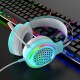 G12 Wired Gaming Headphone 7.1 Channel 50mm Driver USB Wired LED Light Honeycomb Hollow Gamer Headset with Mic for Computer PC PS3/4